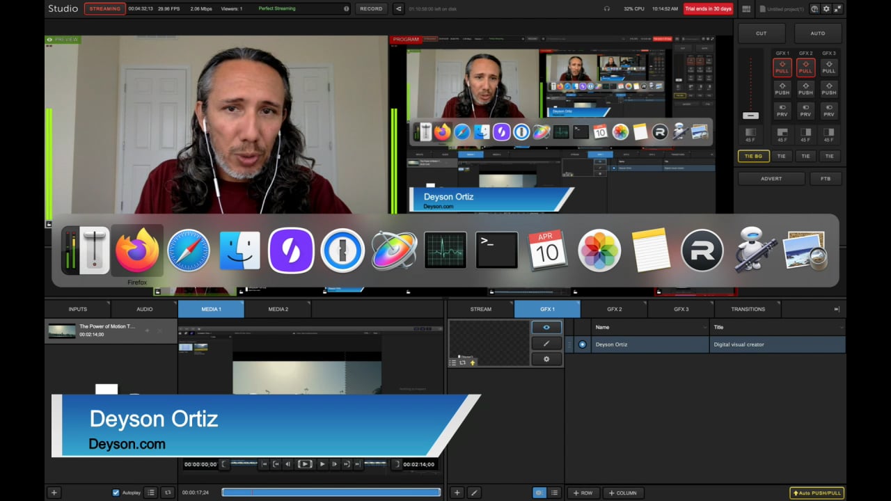 Livestream Studio Test | Motion Master Templates | Testing LiveStream Studio 6 | Animation Templates for Apple’s Final Cut & Motion Software