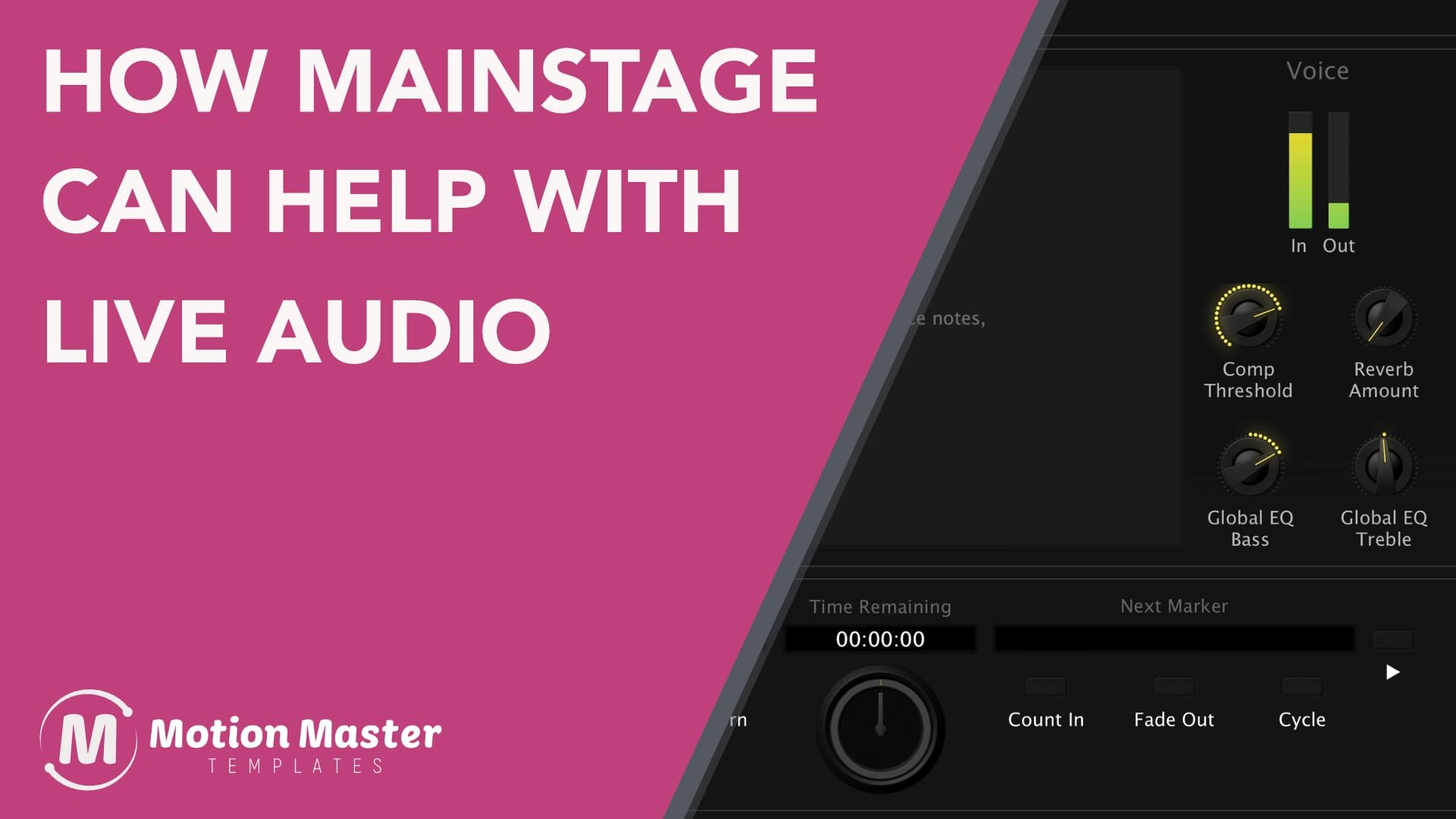 How Apples MainStage can help with Live Audio | Motion Master Templates | How Apple’s MainStage helps improve Live Audio | Animation Templates for Apple’s Final Cut & Motion Software