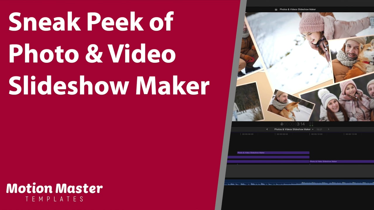 Sneak Peek of Photo Video Slideshow Maker | Motion Master Templates | Sneak Peek of Photo & Video Slideshow Maker | Animation Templates for Apple’s Final Cut & Motion Software