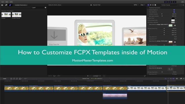 how to customize a fcpx template | Motion Master Templates | How to customize a FCPX template in Motion | Animation Templates for Apple’s Final Cut & Motion Software