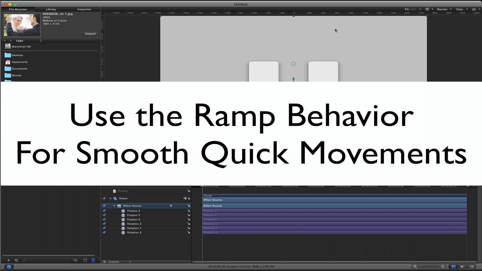 ramp behavior | Motion Master Templates | Use the Ramp Behavior to create quick animations | Animation Templates for Apple’s Final Cut & Motion Software